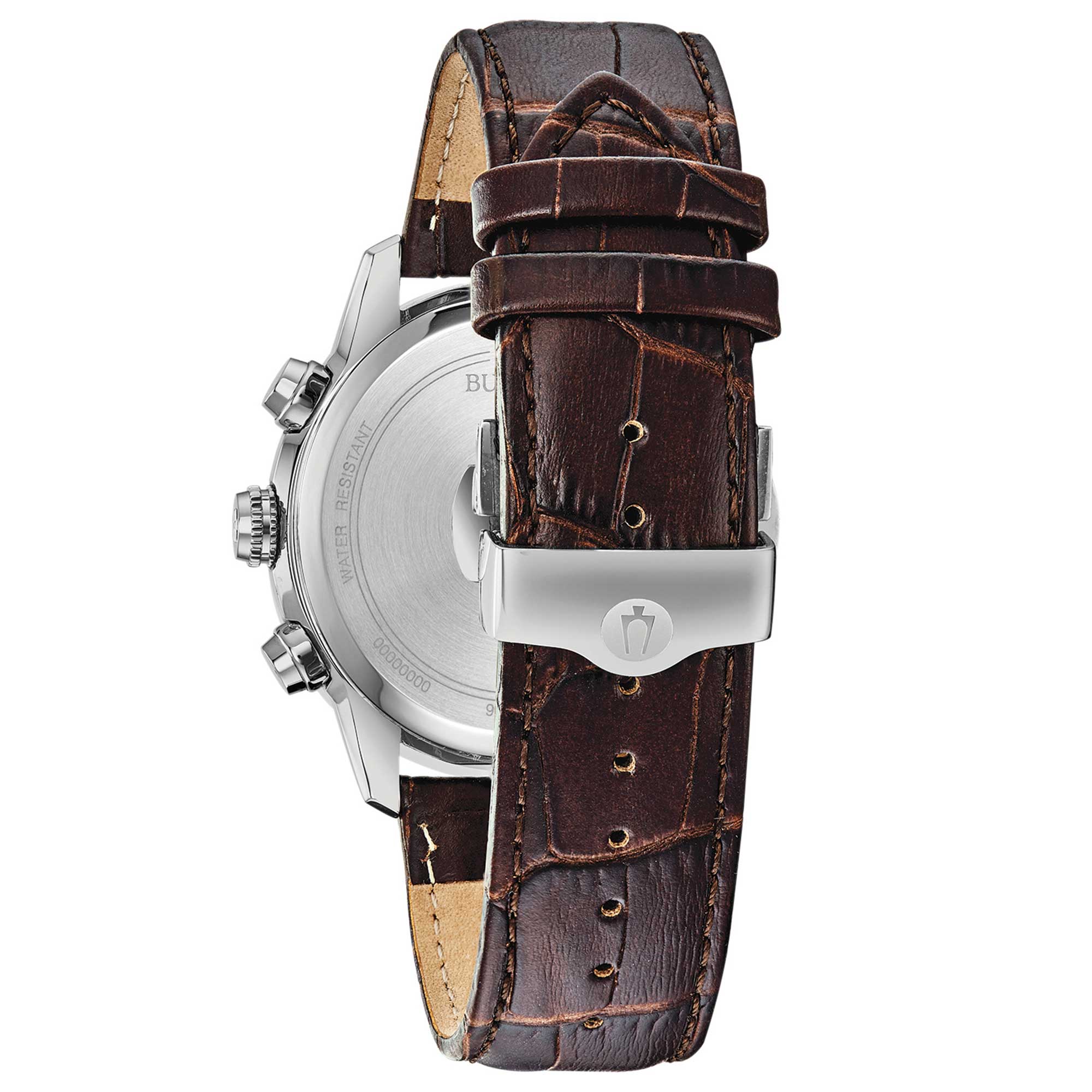 96B311 Reloj Bulova Sutton Big Date de caballero banda de cuero 44 mm - Image 3
