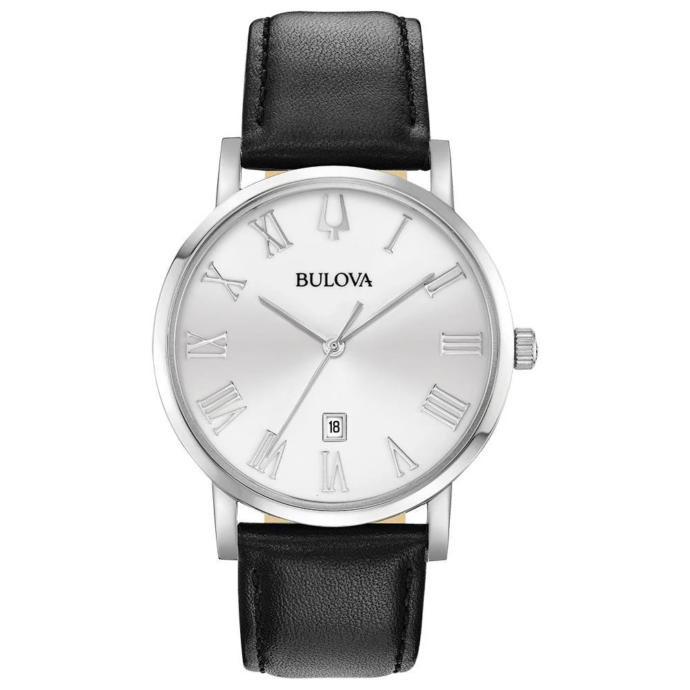 96B312 Reloj Bulova American Clipper de hombre correa de cuero