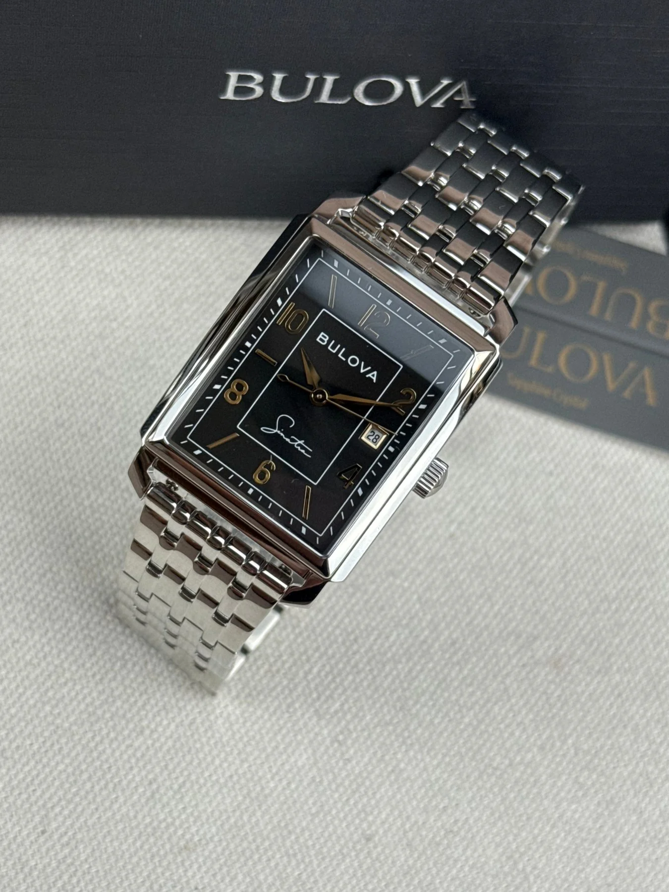 96B399 Reloj Bulova Frank Sinatra para caballero pulsera de metal - Image 5