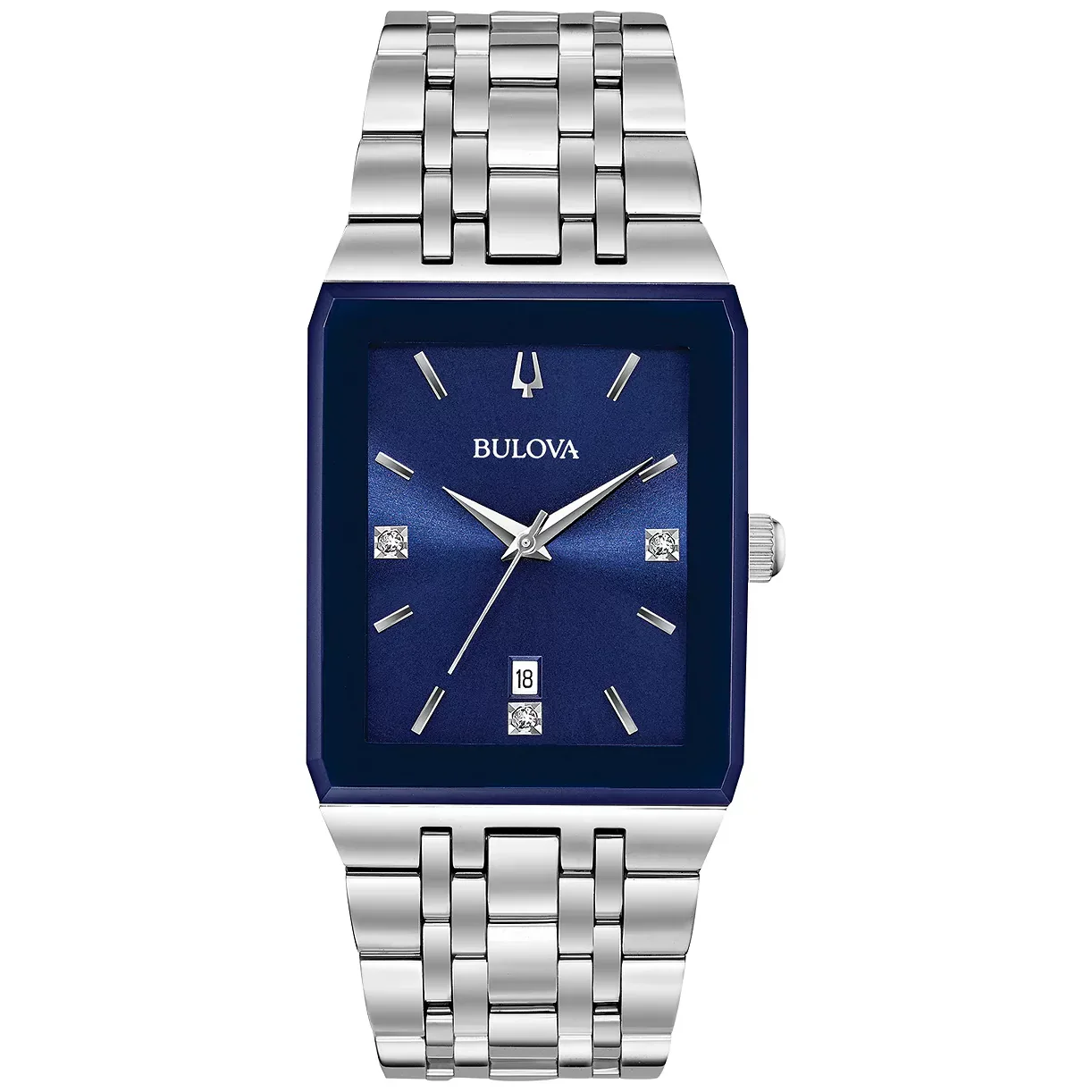96D139 Reloj Bulova Quadra de hombre pulsera de metal 35 mm