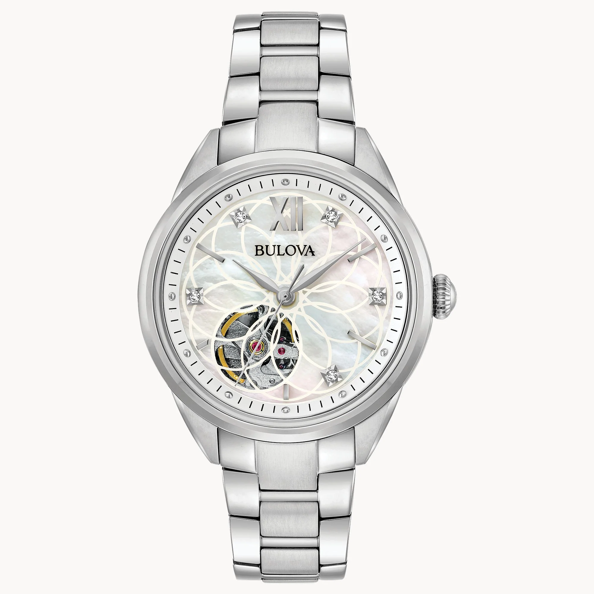 96P181 Reloj Bulova Sutton de dama correa de metal