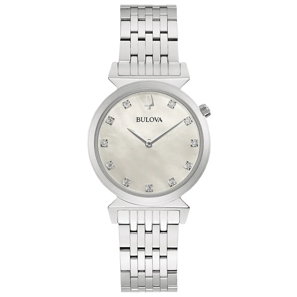 96P216 Reloj Bulova Regatta de dama pulsera de metal 30mm