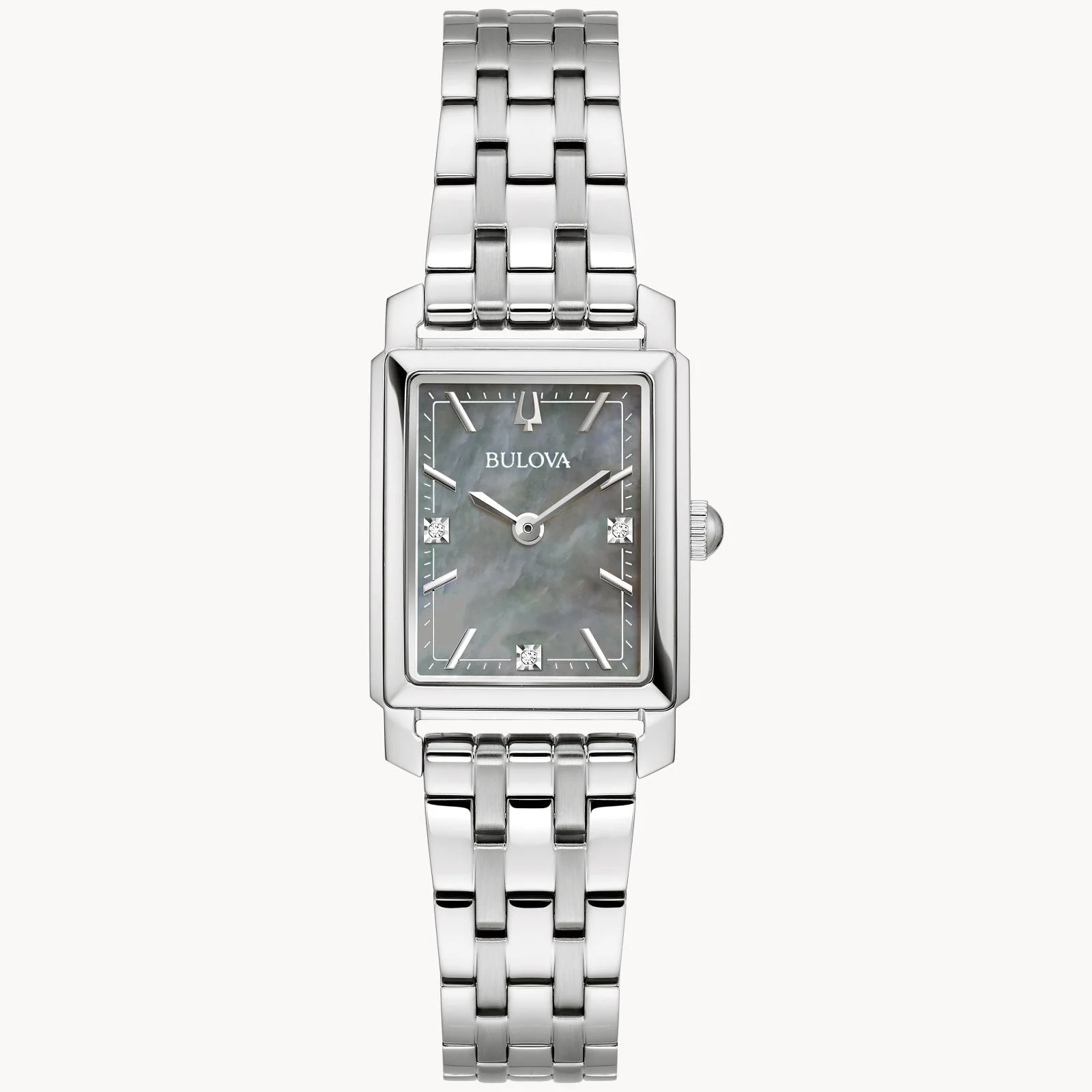96P252 Reloj Bulova Sutton de dama banda de acero inoxidable 21 mm