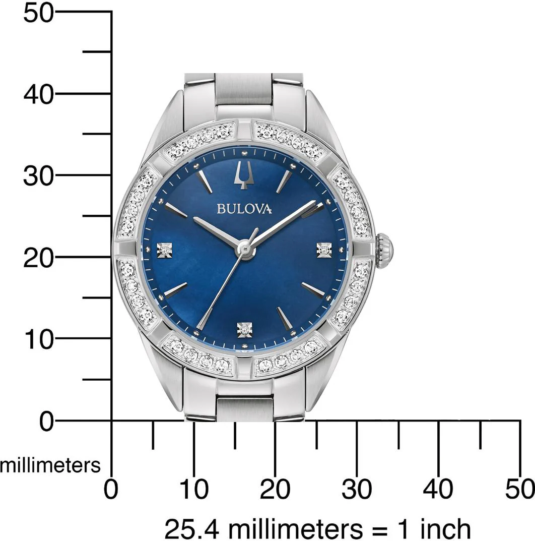 96R243 Reloj Bulova Classic de dama pulsera de metal 33 mm - Image 3
