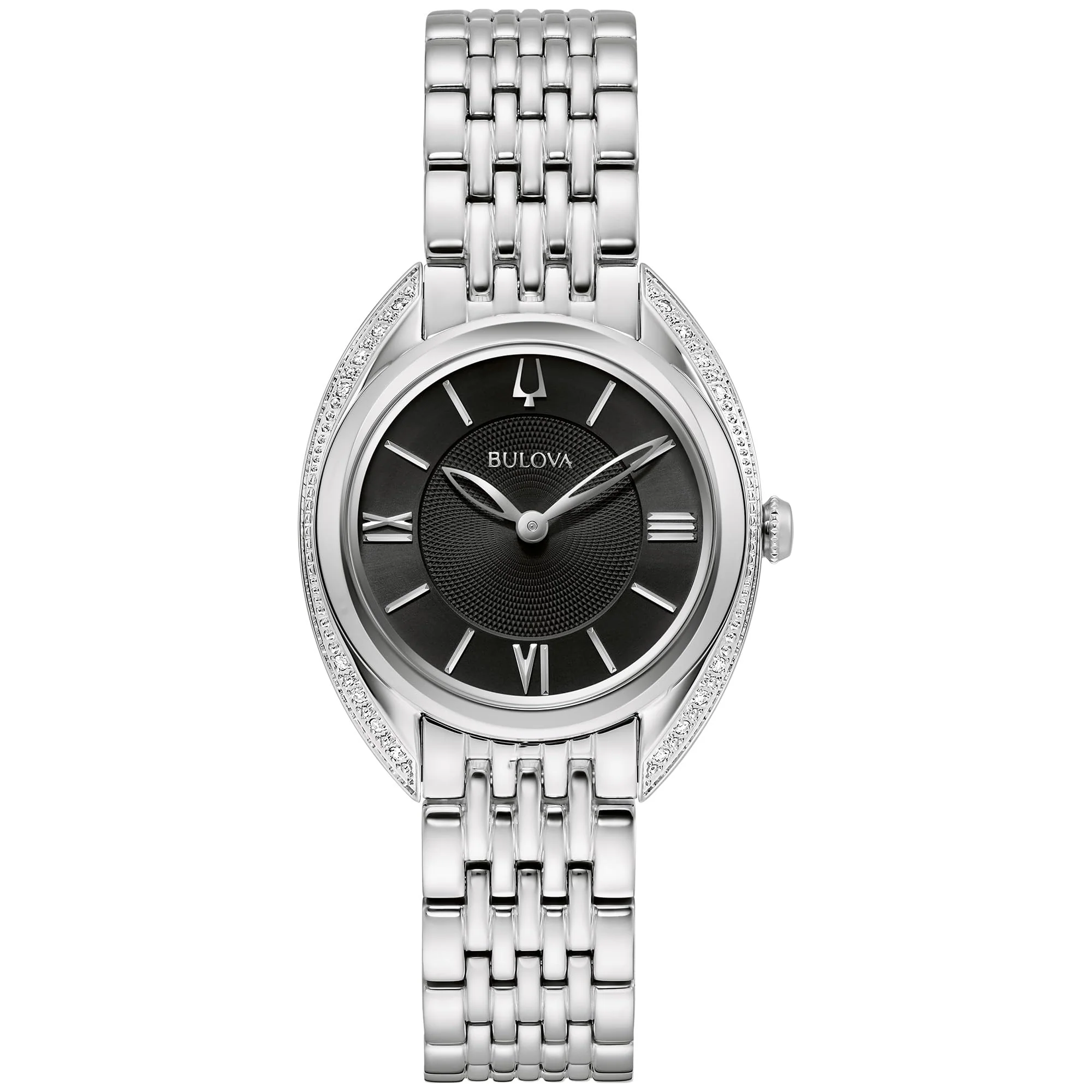 96R252 Reloj Bulova Diamond de dama pulsera de metal