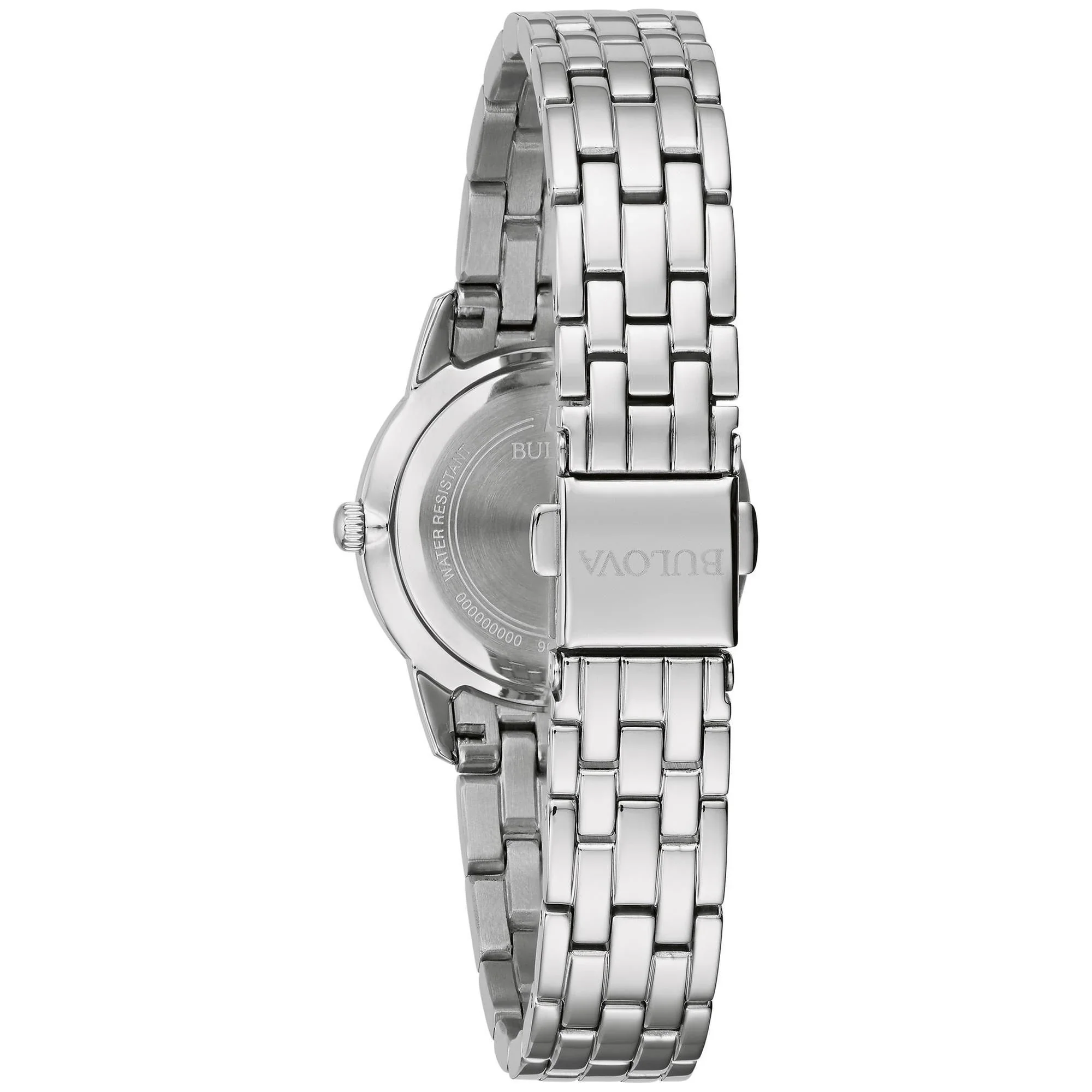 96X155 Reloj Bulova Crystal de señorita pulsera de metal 27 mm - Image 3