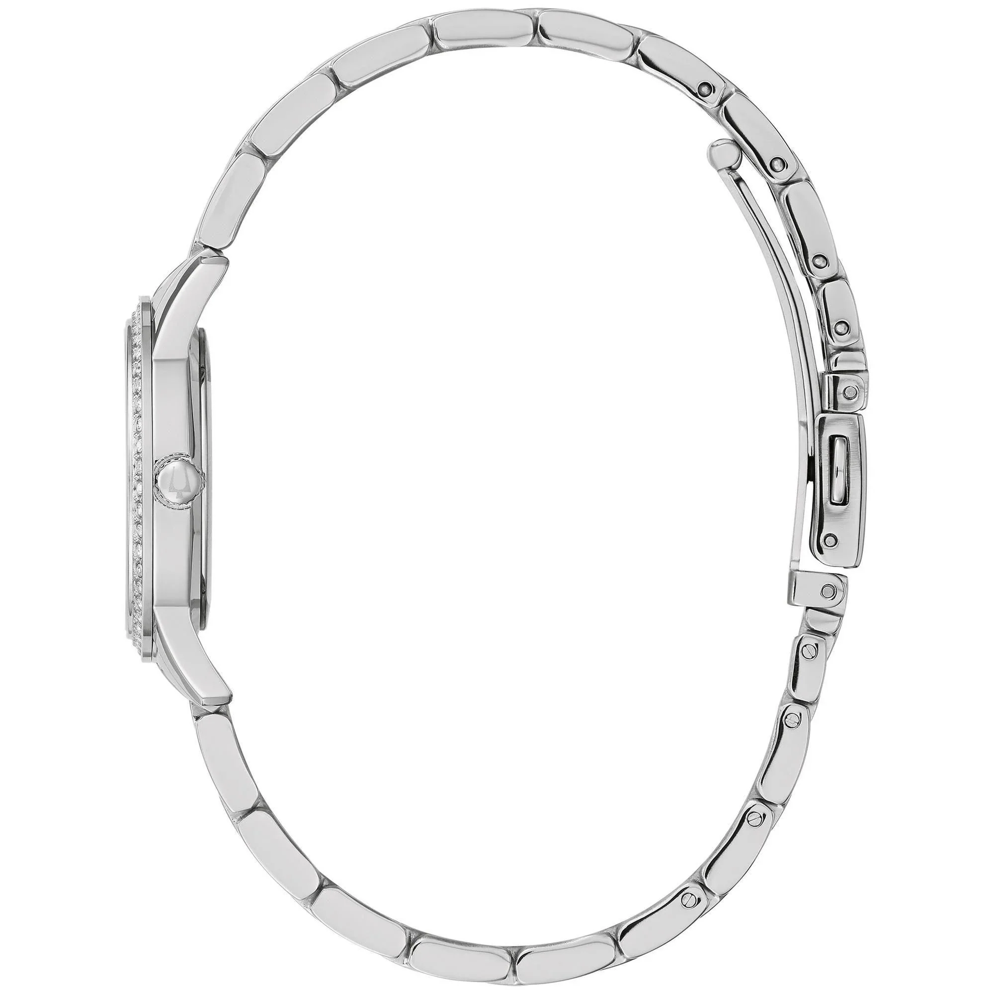 96X155 Reloj Bulova Crystal de señorita pulsera de metal 27 mm - Image 4