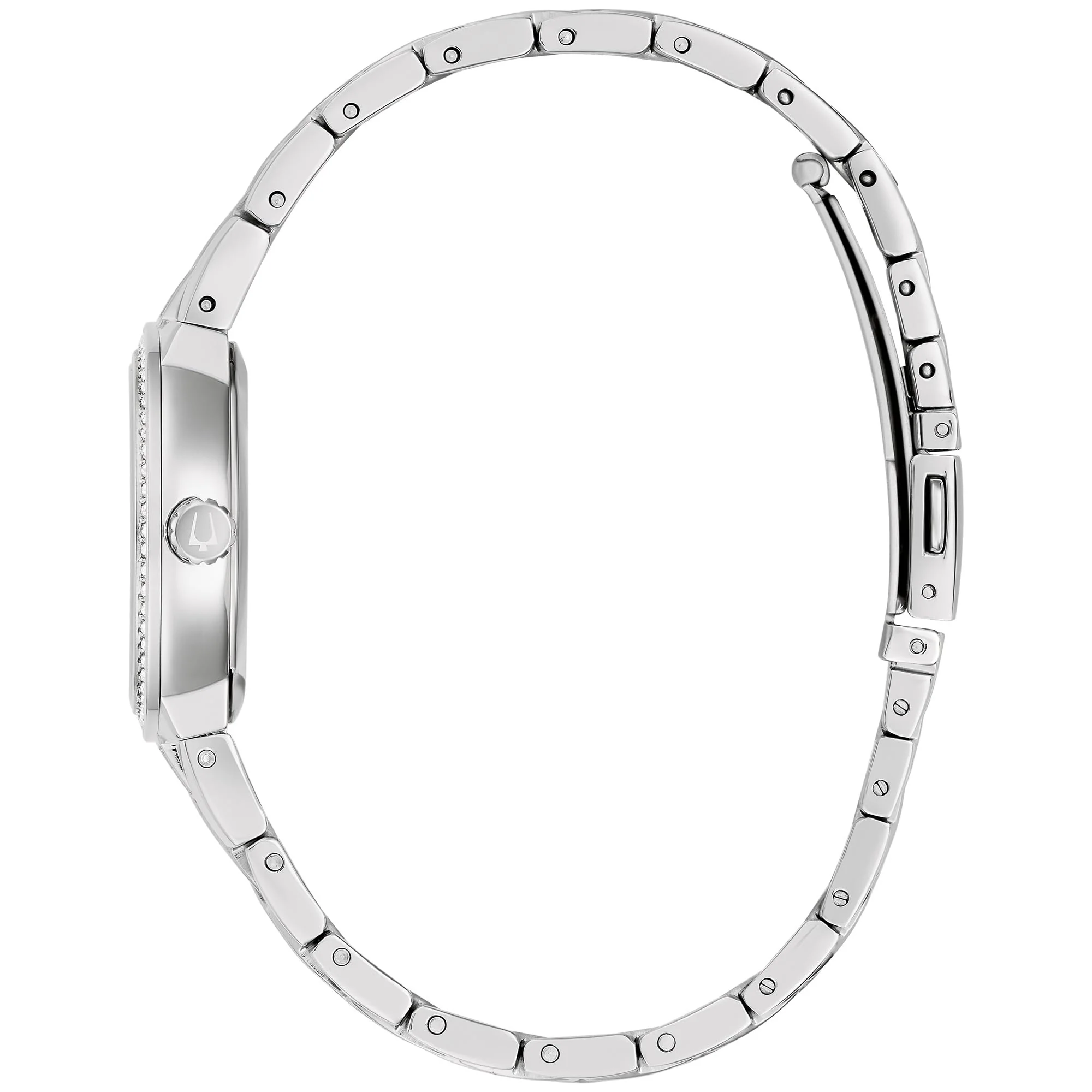 96X163 Reloj Bulova Crystal de dama pulsera de metal - Image 3