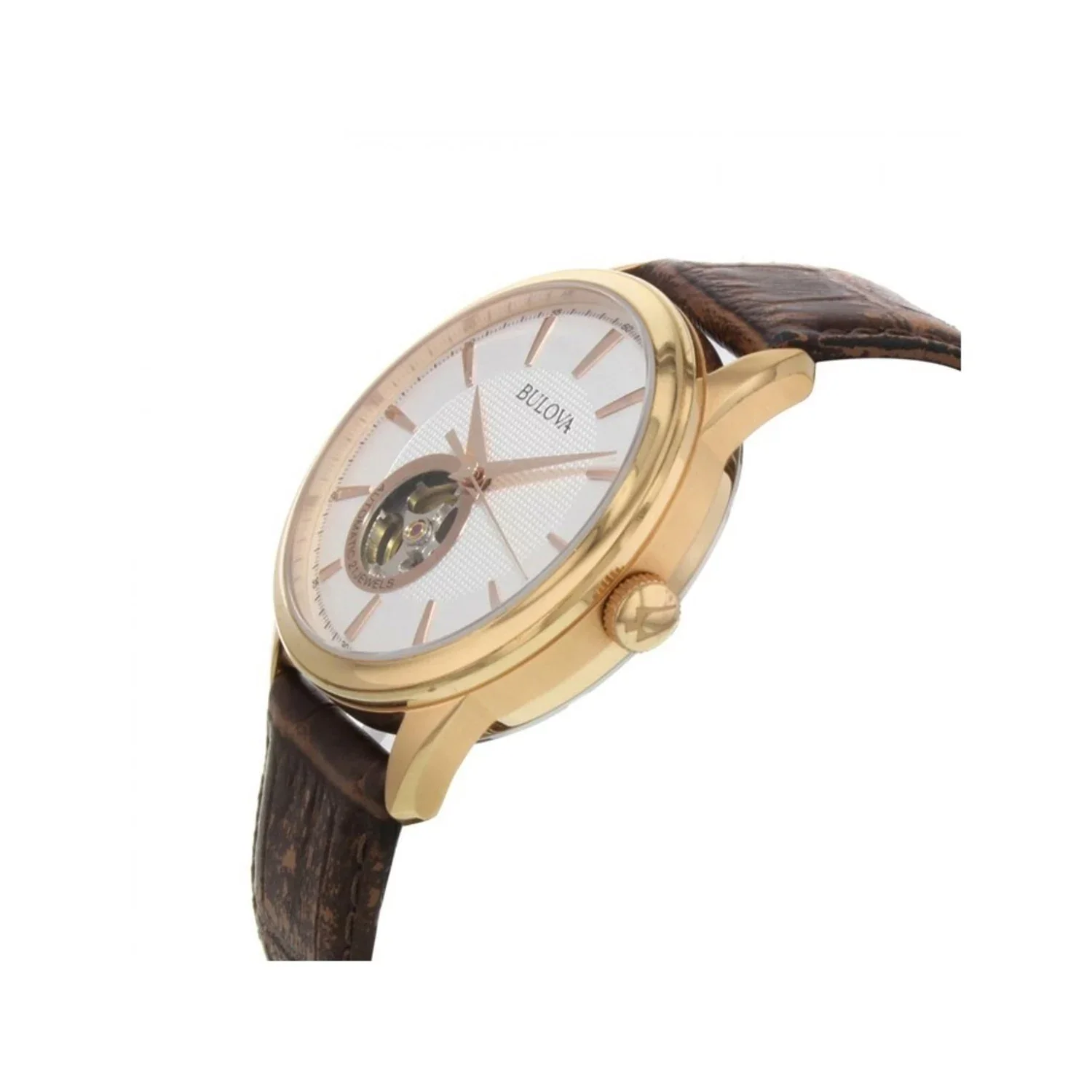 97A133 Bulova Classic de hombre correa de piel - Image 3