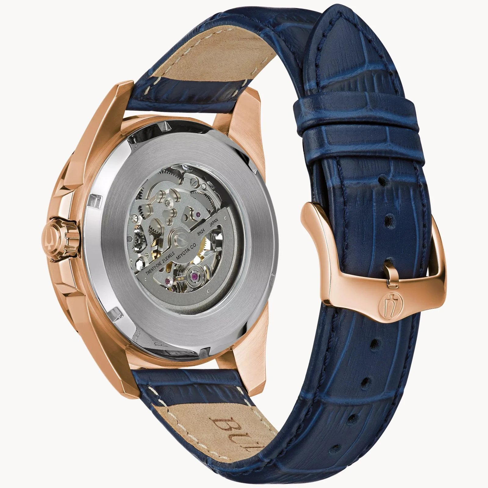 97A161 Bulova Sutton de hombre pulsera de cuero - Image 4