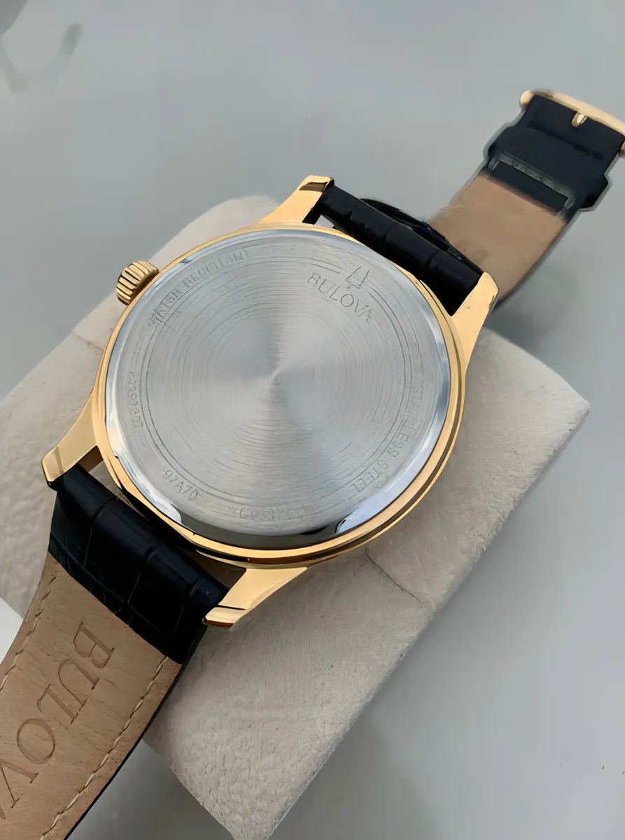 97A70 Reloj Bulova Corporate de caballero pulsera de cuero - Image 2