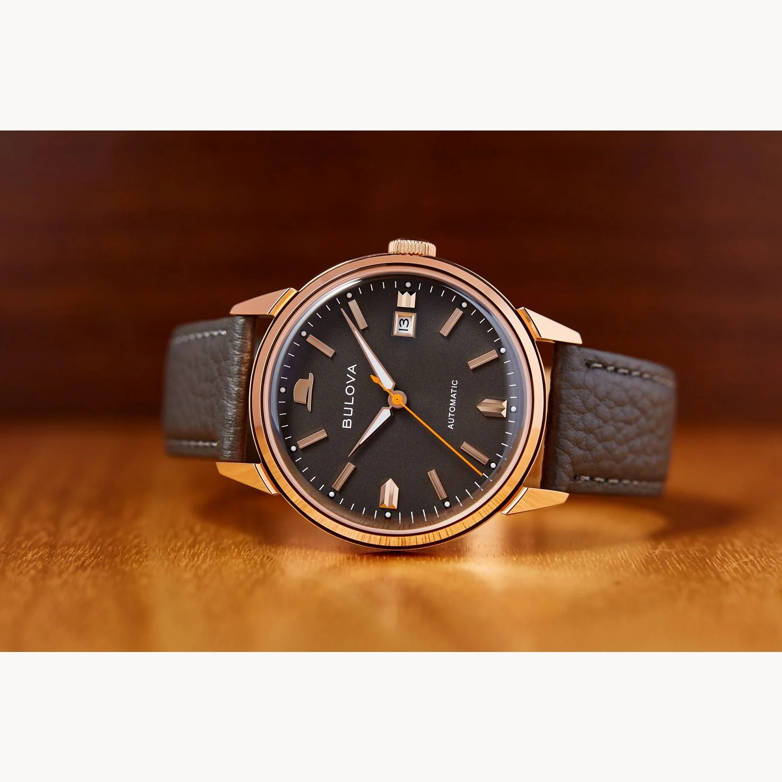 97B206 Reloj Bulova Summer Wind Frank Sinatra de caballero banda de piel - Image 2