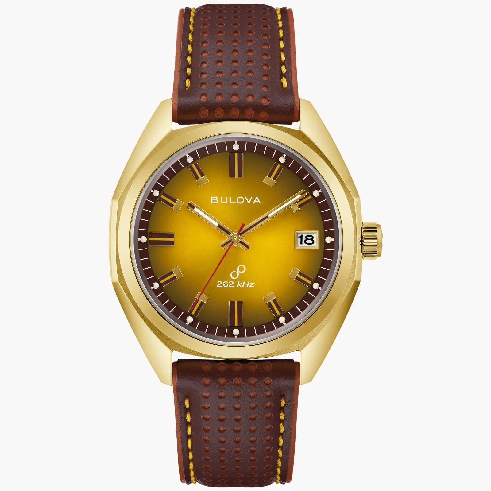 97B214 Reloj Bulova Jet Star de caballero pulsera de cuero 40 mm