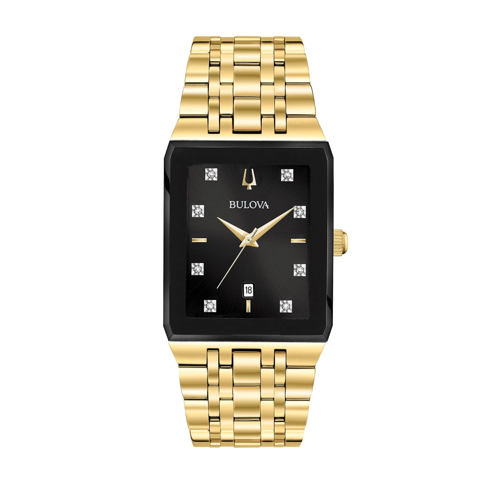 97D118 Reloj Bulova Diamond de hombre banda de metal