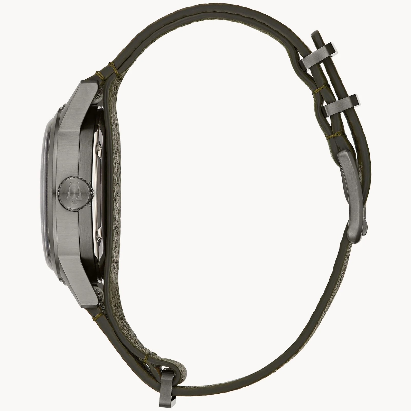 98A255 Bulova Hack Watch de caballero pulsera de cuero - Image 4