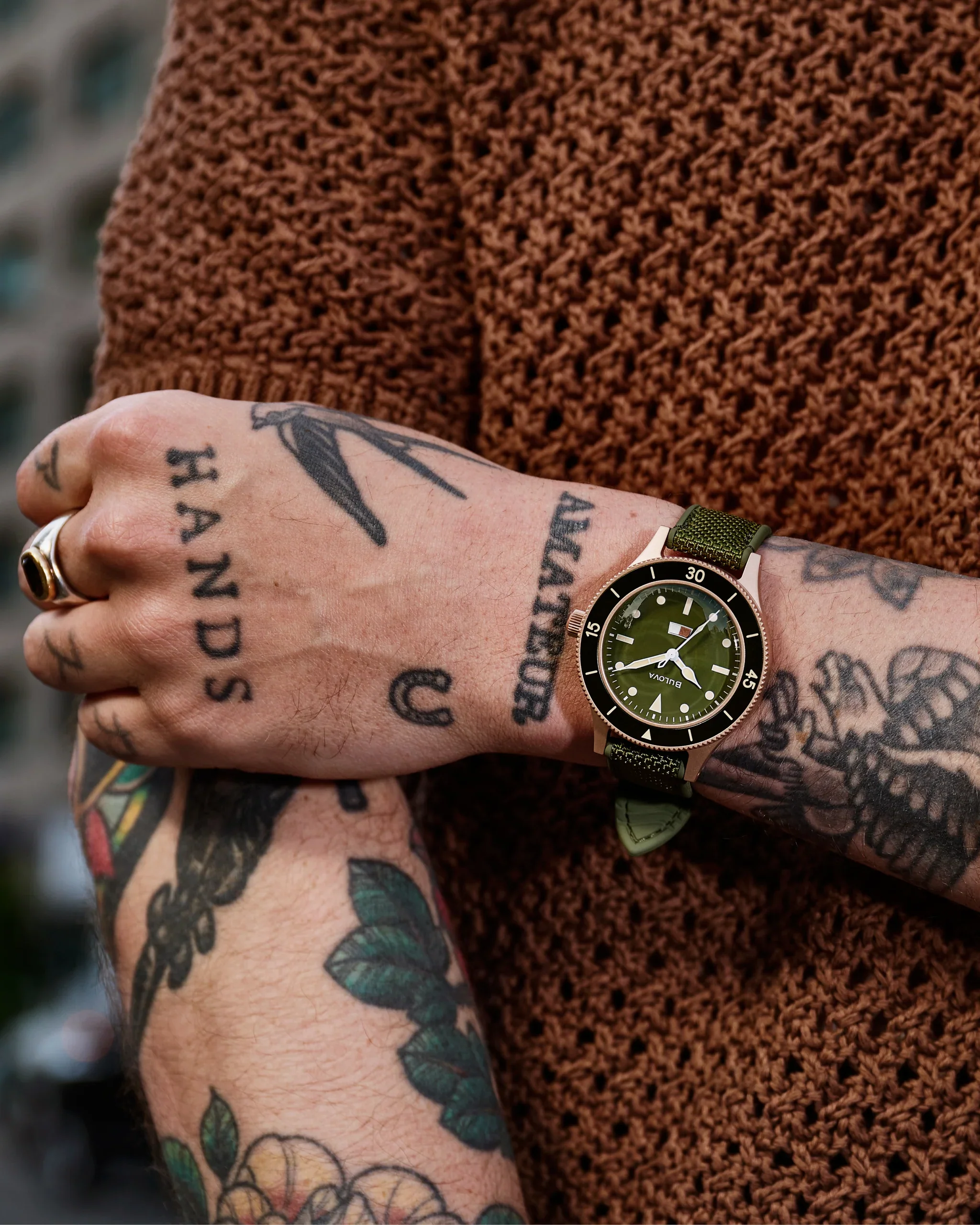 98A324 Reloj Bulova Mil Ships de hombre pulsera de tela 41 mm - Image 3