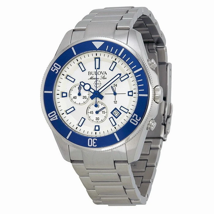 98B204 Reloj Bulova Marine Star de caballero pulsera de metal - Image 3