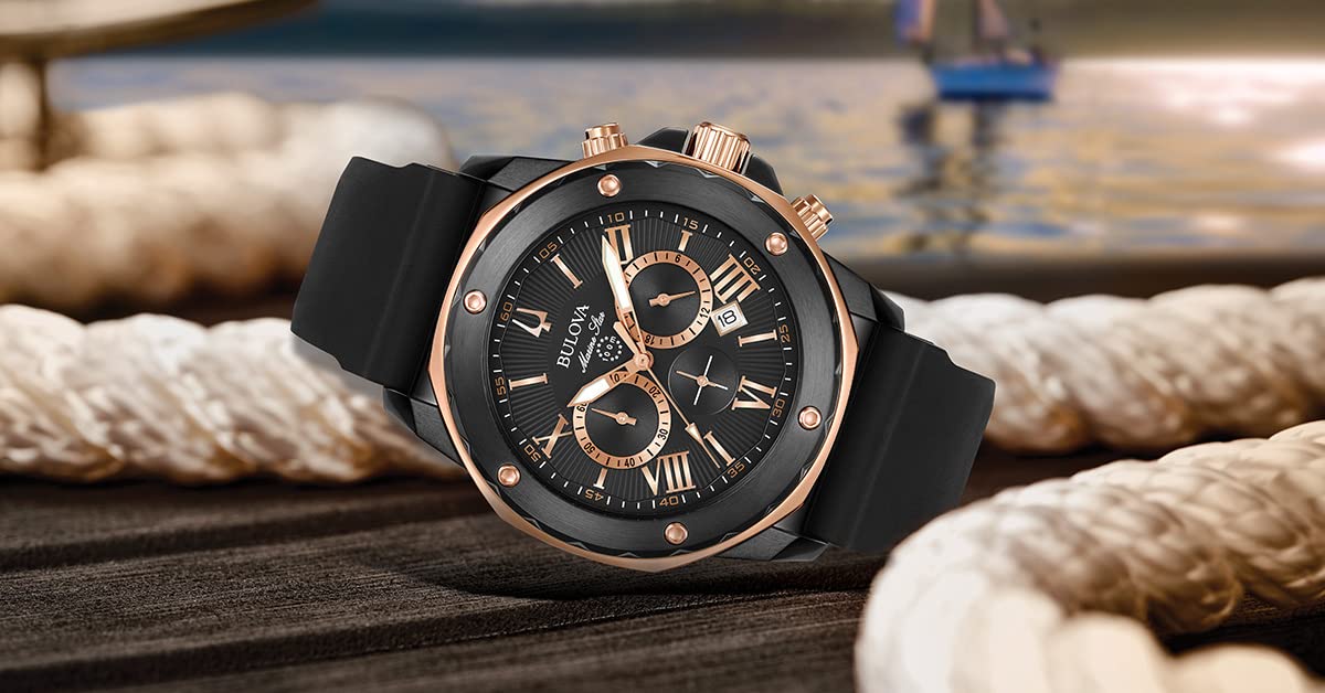 98B307 Reloj Bulova Marine Star de hombre correa de caucho - Image 2