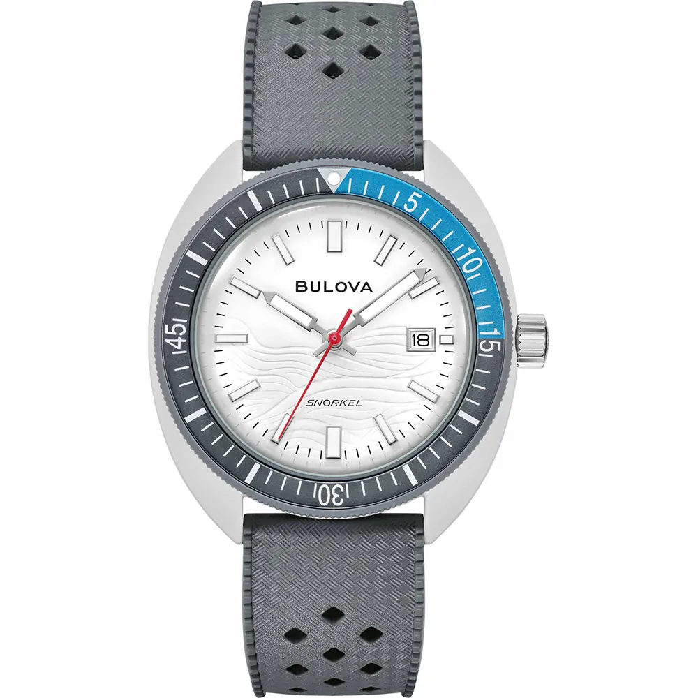 98B449 Reloj Bulova Snorkel de caballero pulsera de caucho 41 mm
