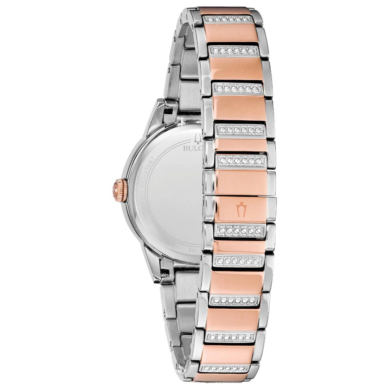 98L246 Reloj Bulova Crystal de dama pulsera de metal - Image 2