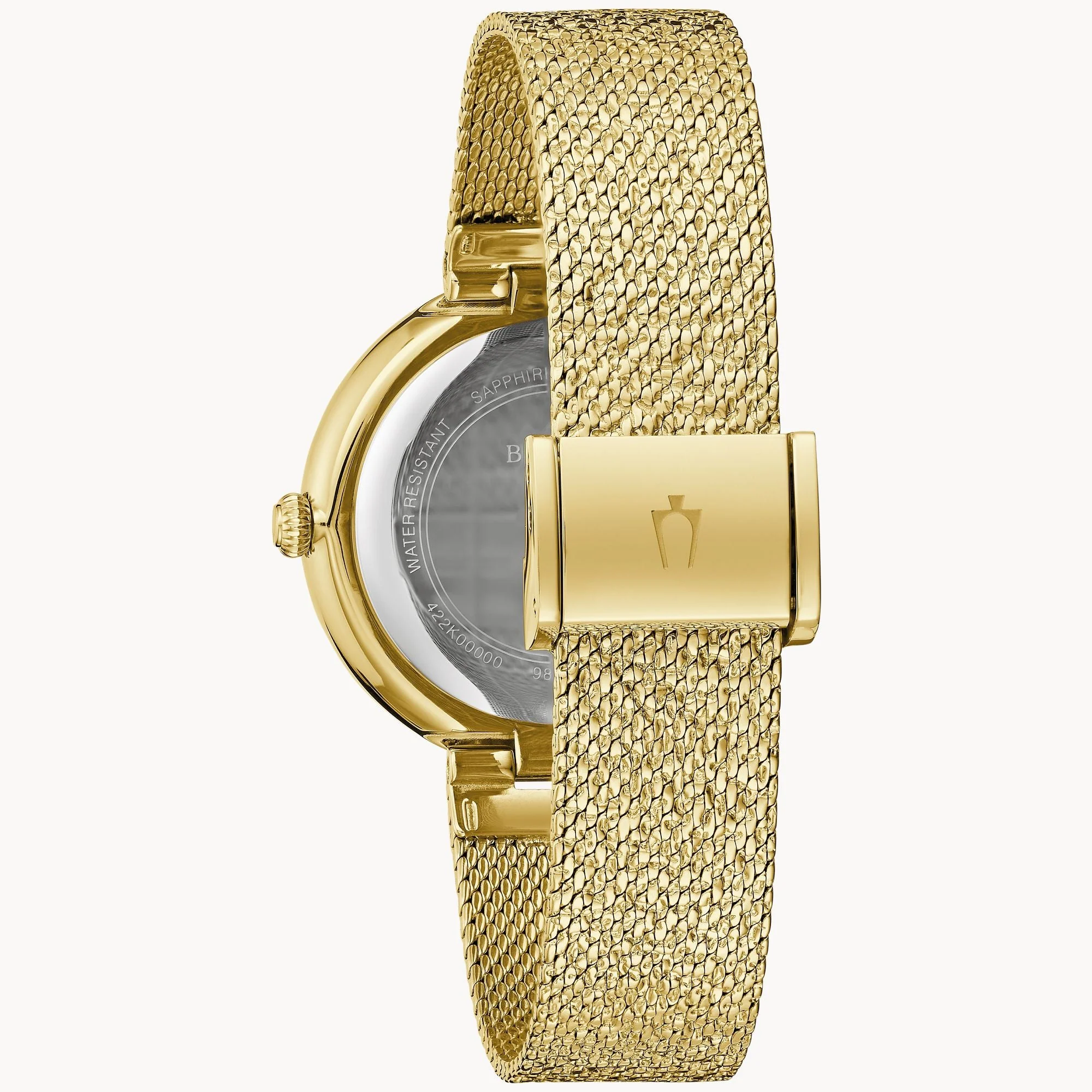 98L321 Reloj Bulova Phantom Champagne Crystal de dama correa de mesh - Image 3