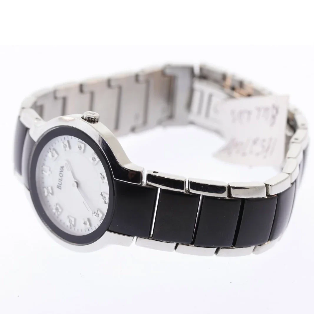 98P127 Reloj Bulova Diamond de señorita pulsera de metal 28 mm - Image 2