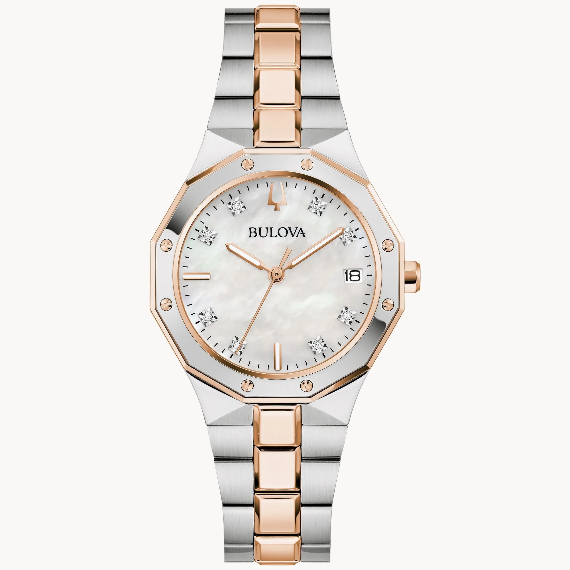 98P235 Reloj Bulova Prestige Diamond de dama correa de metal