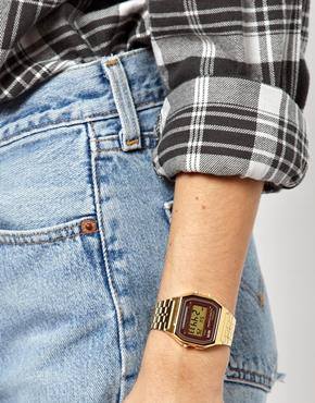 A-159WGEA-5 Reloj Casio Digital Vintage Clásico Unisex con Pulsera de Metal y Cronómetro - Image 3