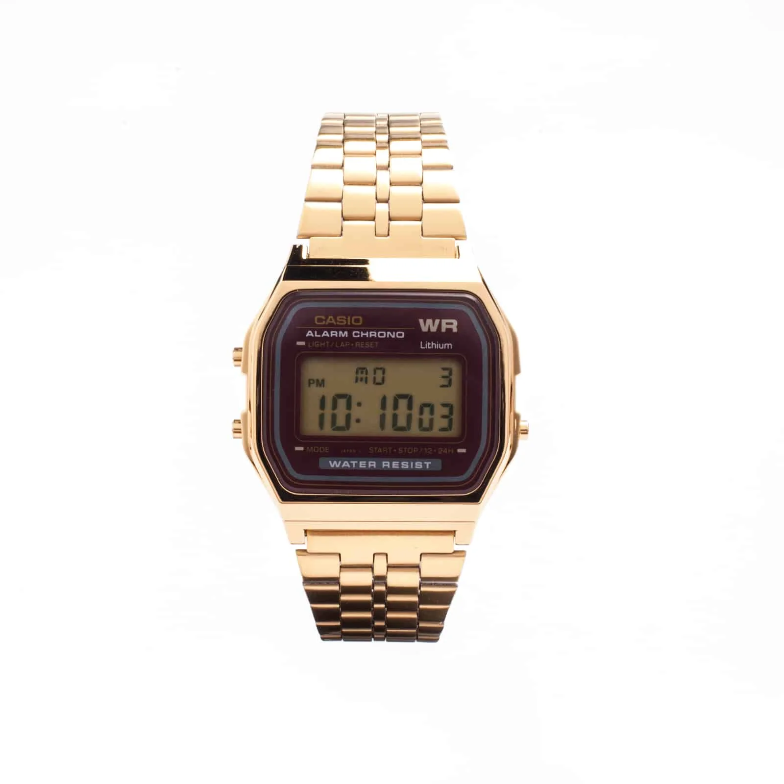 A-159WGEA-5 Reloj Casio Digital Vintage Clásico Unisex con Pulsera de Metal y Cronómetro - Image 4