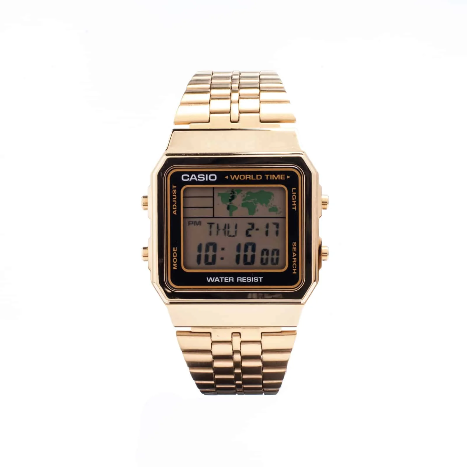 A-500WGA-1 Reloj Casio para Hombre, Vintage Clásico Hora Mundial - Image 5