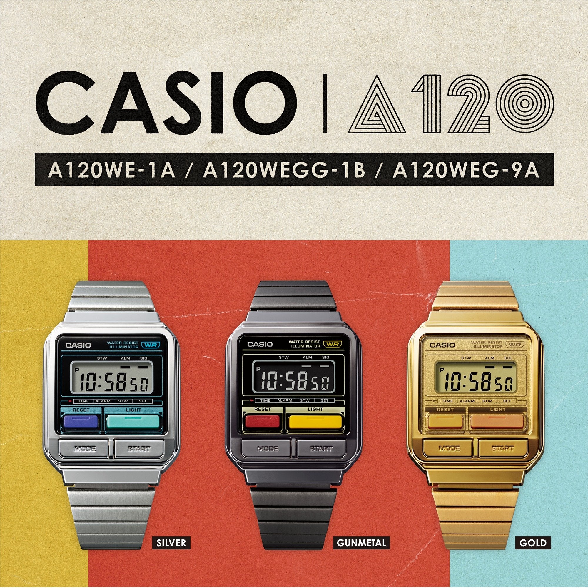 A120WE-1A Casio Reloj Unisex Vintage Clásico - Image 2