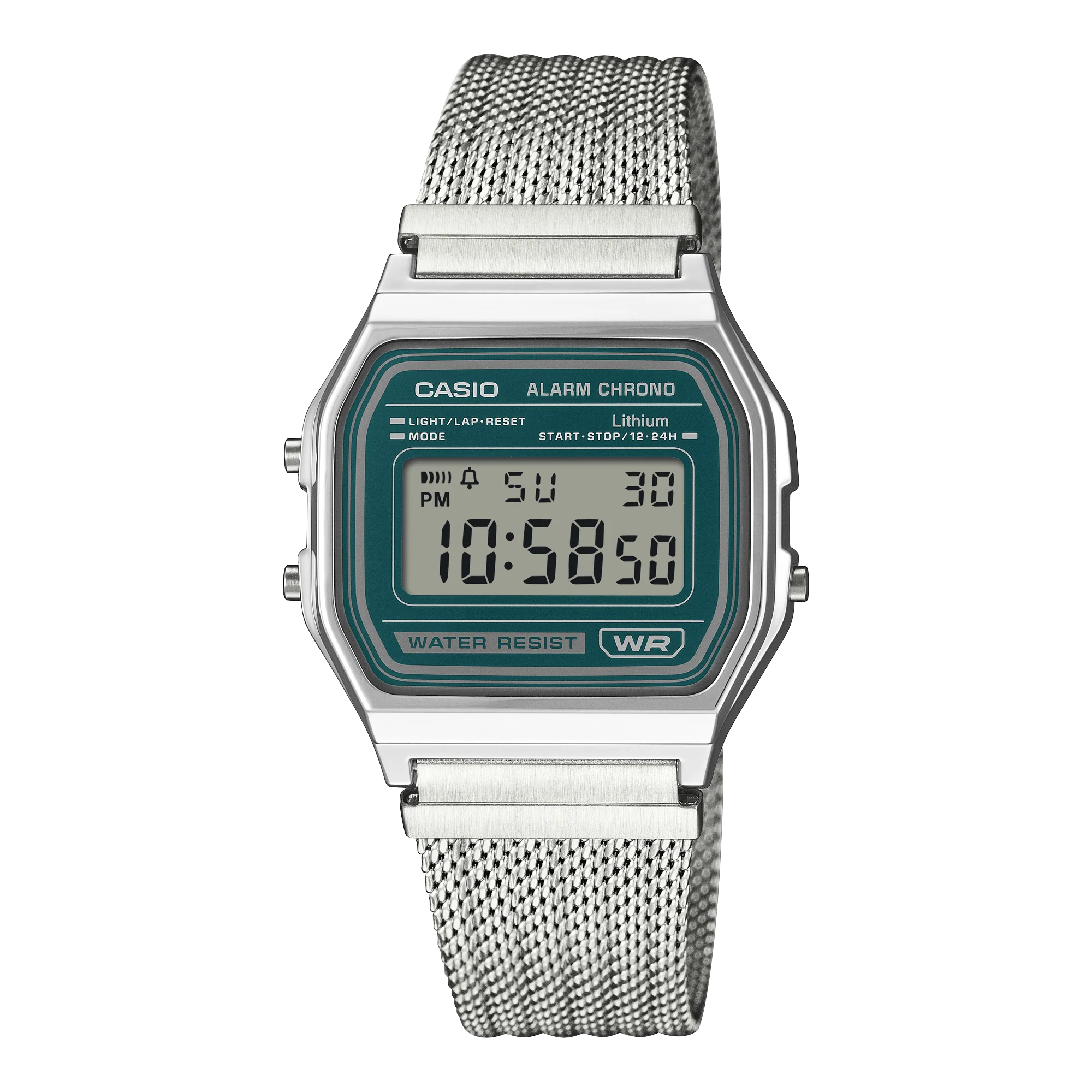 A158WEM-3 Reloj Casio unisex banda mesh