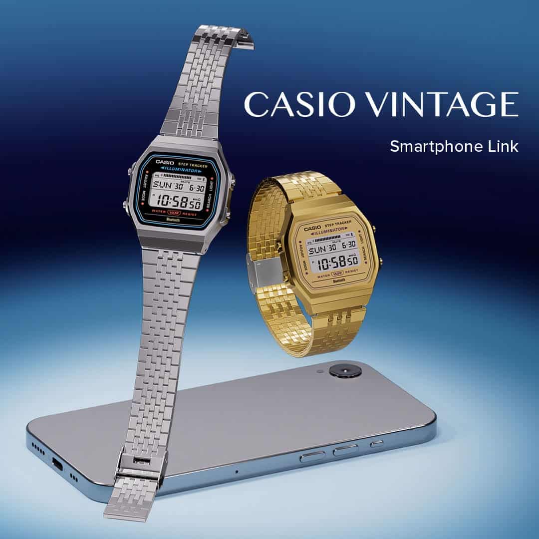ABL-100WEG-9A Casio vintage Bluetooth unisex pulsera de acero inoxidable - Image 3
