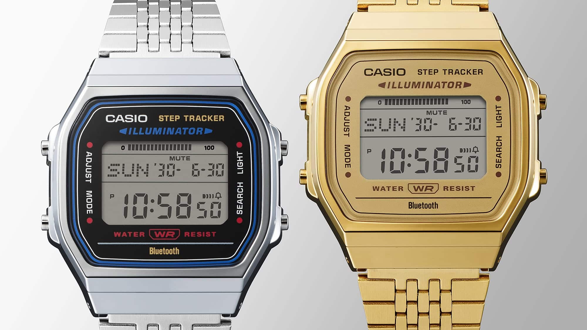 ABL-100WEG-9A Casio vintage Bluetooth unisex pulsera de acero inoxidable - Image 4