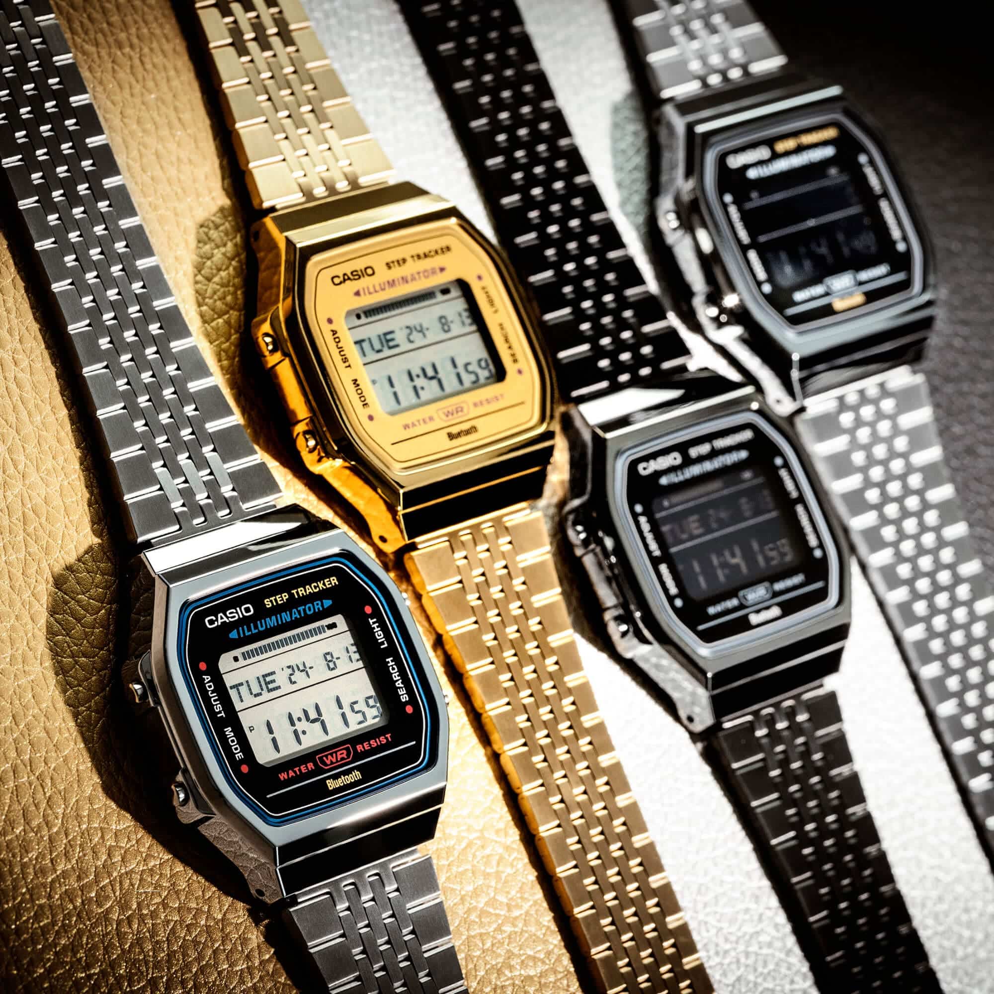 ABL-100WEGG-1B Casio Vintage con funciones Bluetooth reloj unisex pulsera de metal - Image 2