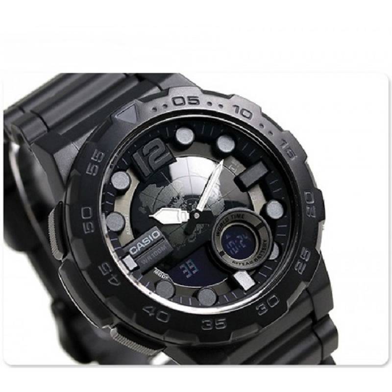 AEQ-100W-1BV Reloj Casio para Caballero, Hora Mundial 10 Años de Batería - Image 2