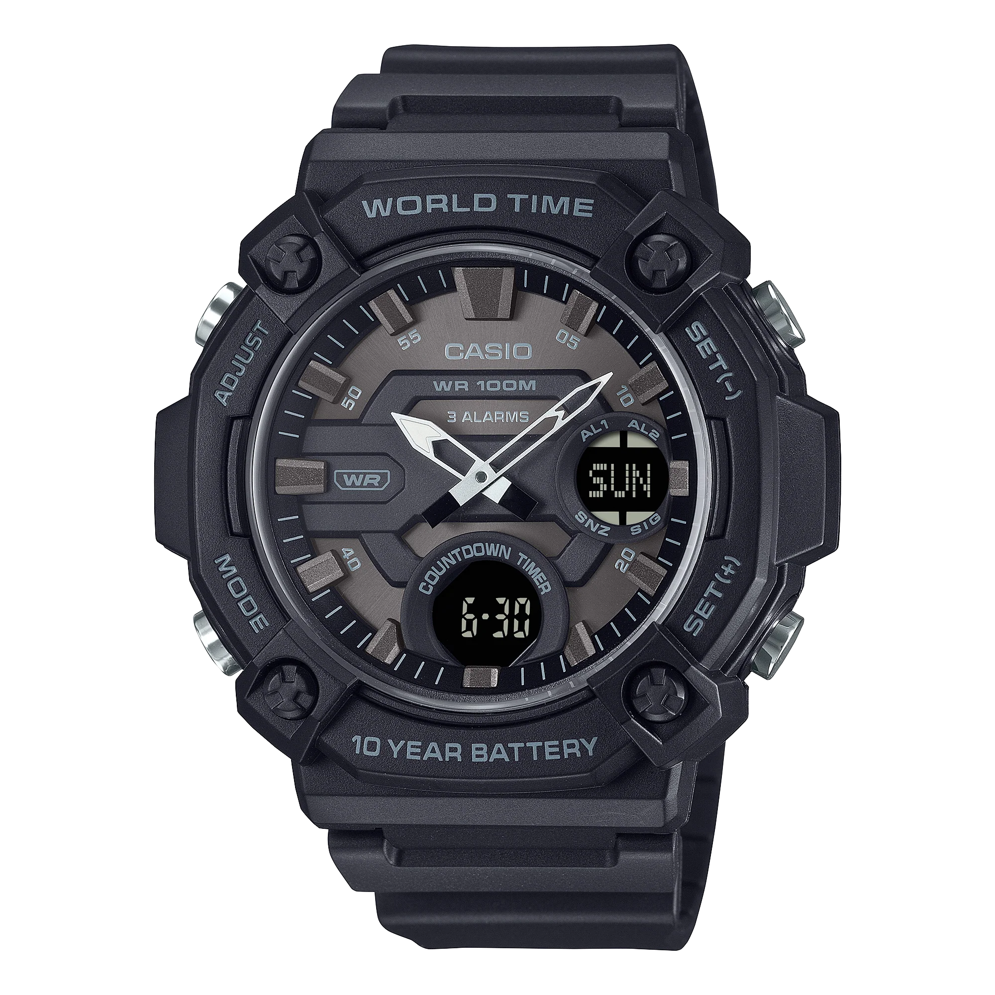 AEQ-120W-1BV Casio reloj digital correa de resina