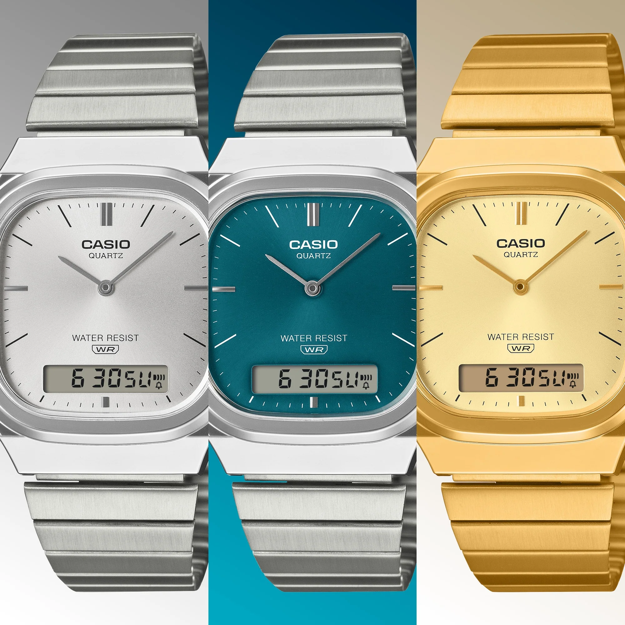 AQ-240E-3A Reloj Casio de dama pulsera de metal - Image 5