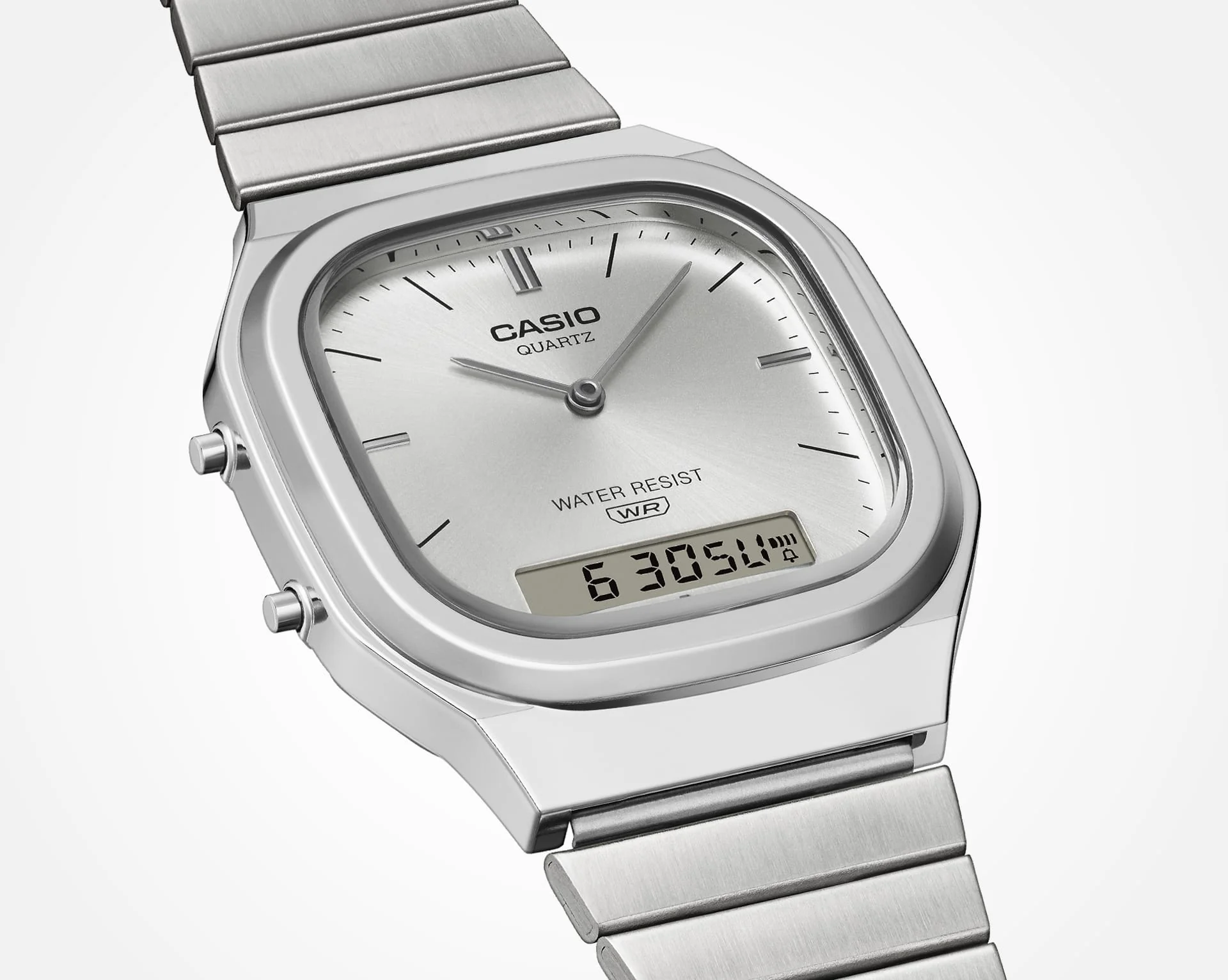 AQ-240E-7A Reloj Casio Vintage unisex banda de metal - Image 4