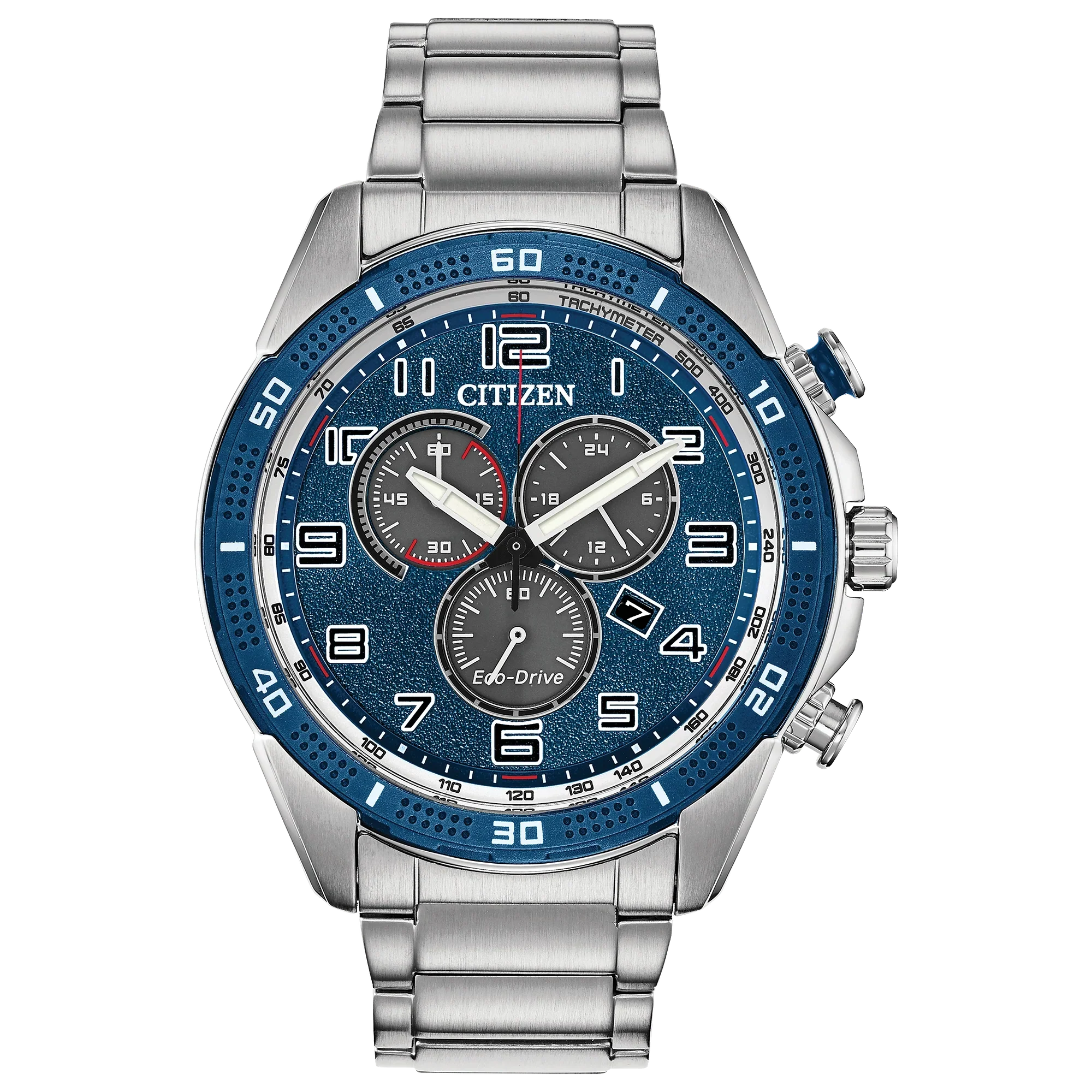 AT2440-51L Reloj Citizen Sport de hombre pulsera de metal 45 mm Eco-Drive