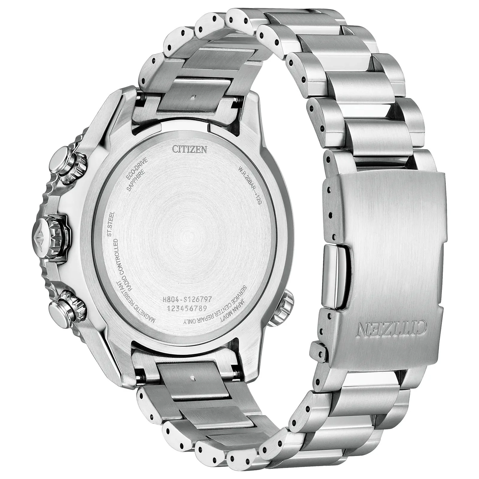 AT8220-55L Citizen Promaster Navihawk Eco-drive reloj para caballero pulsera de metal - Image 4