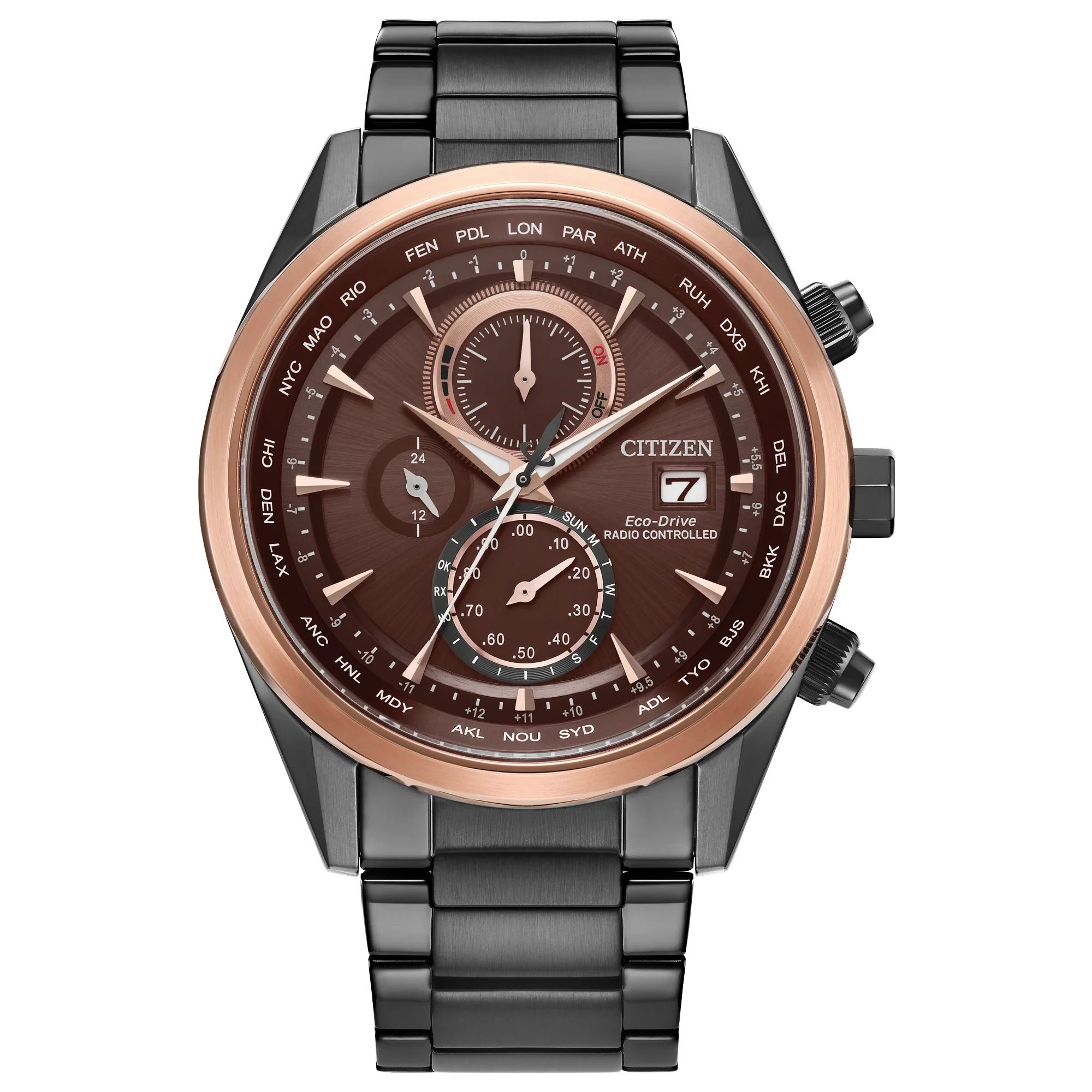 AT8267-51X Reloj Citizen Eco-Drive Sport Luxury de hombre banda de metal