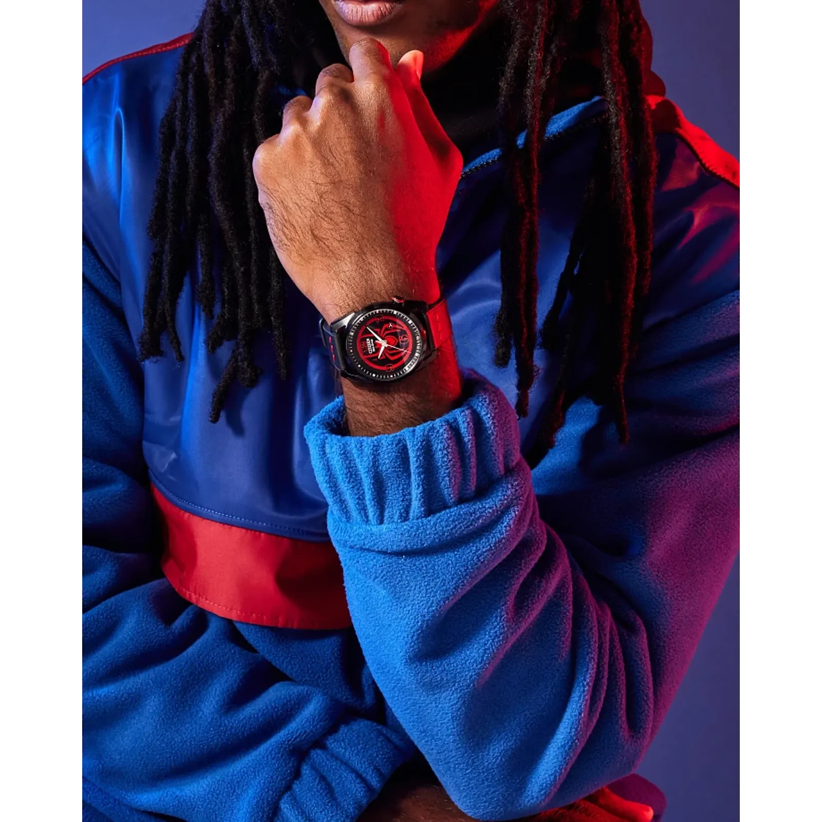 AW1685-00W Citizen Spider-Man Miles Morales Marvel Edition de caballero pulsera de piel Eco-drive - Image 5