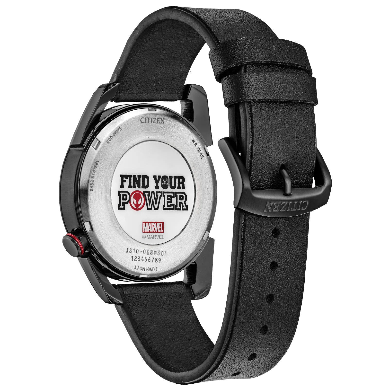 AW1685-00W Citizen Spider-Man Miles Morales Marvel Edition de caballero pulsera de piel Eco-drive - Image 7