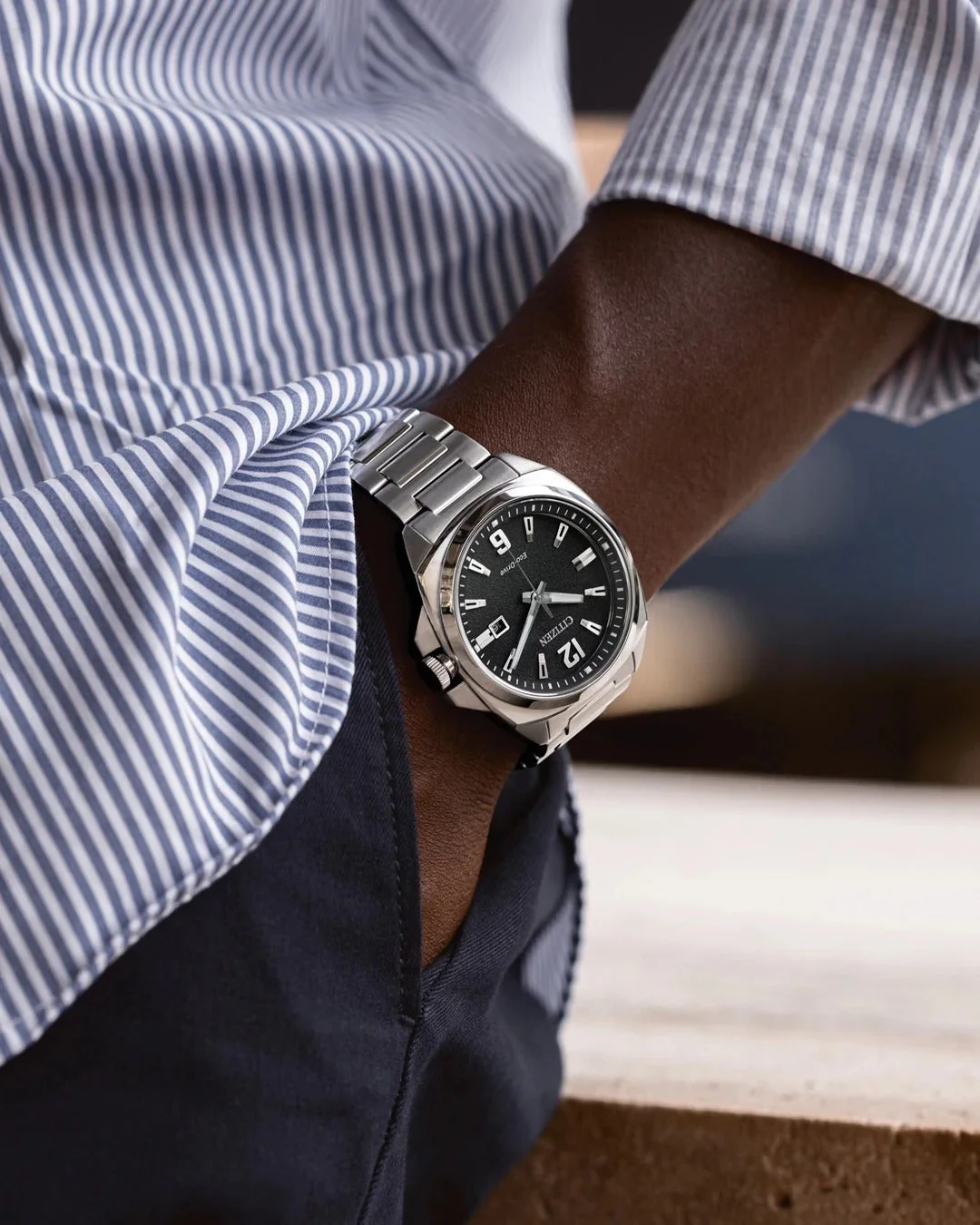 AW1720-51E Reloj Citizen Endicott de hombre correa de metal Eco-Drive - Image 3