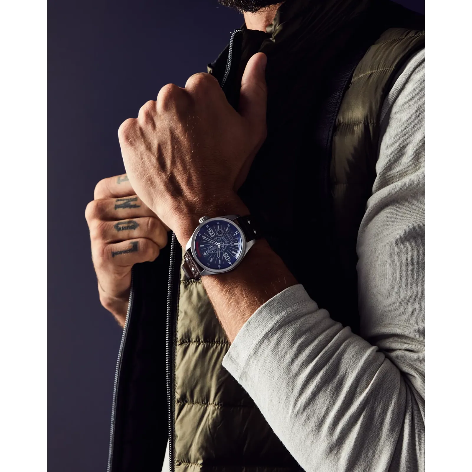 AW5009-03W Citizen Han Solo Star Wars Eco-drive de caballero pulsera de cuero - Image 4