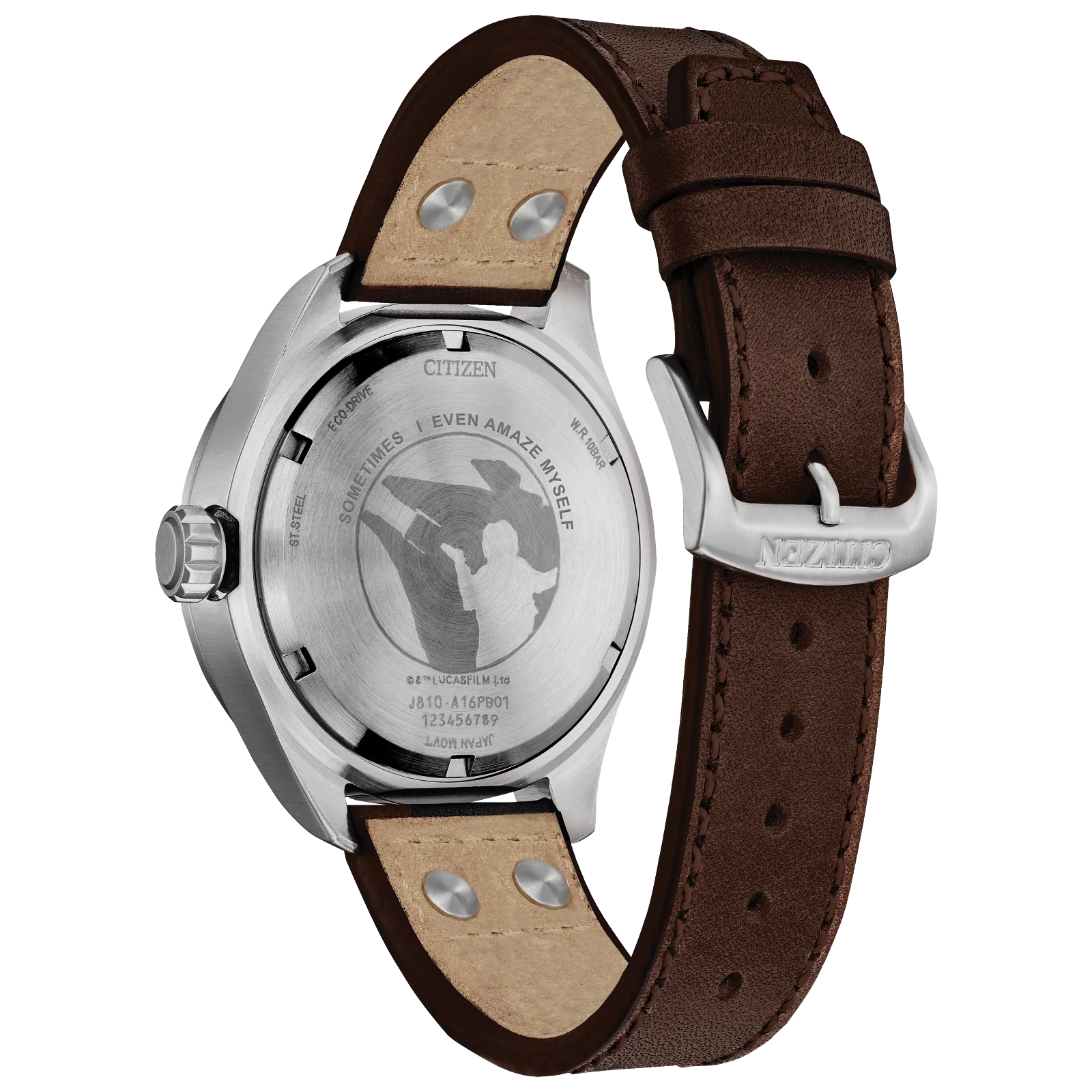AW5009-03W Citizen Han Solo Star Wars Eco-drive de caballero pulsera de cuero - Image 7