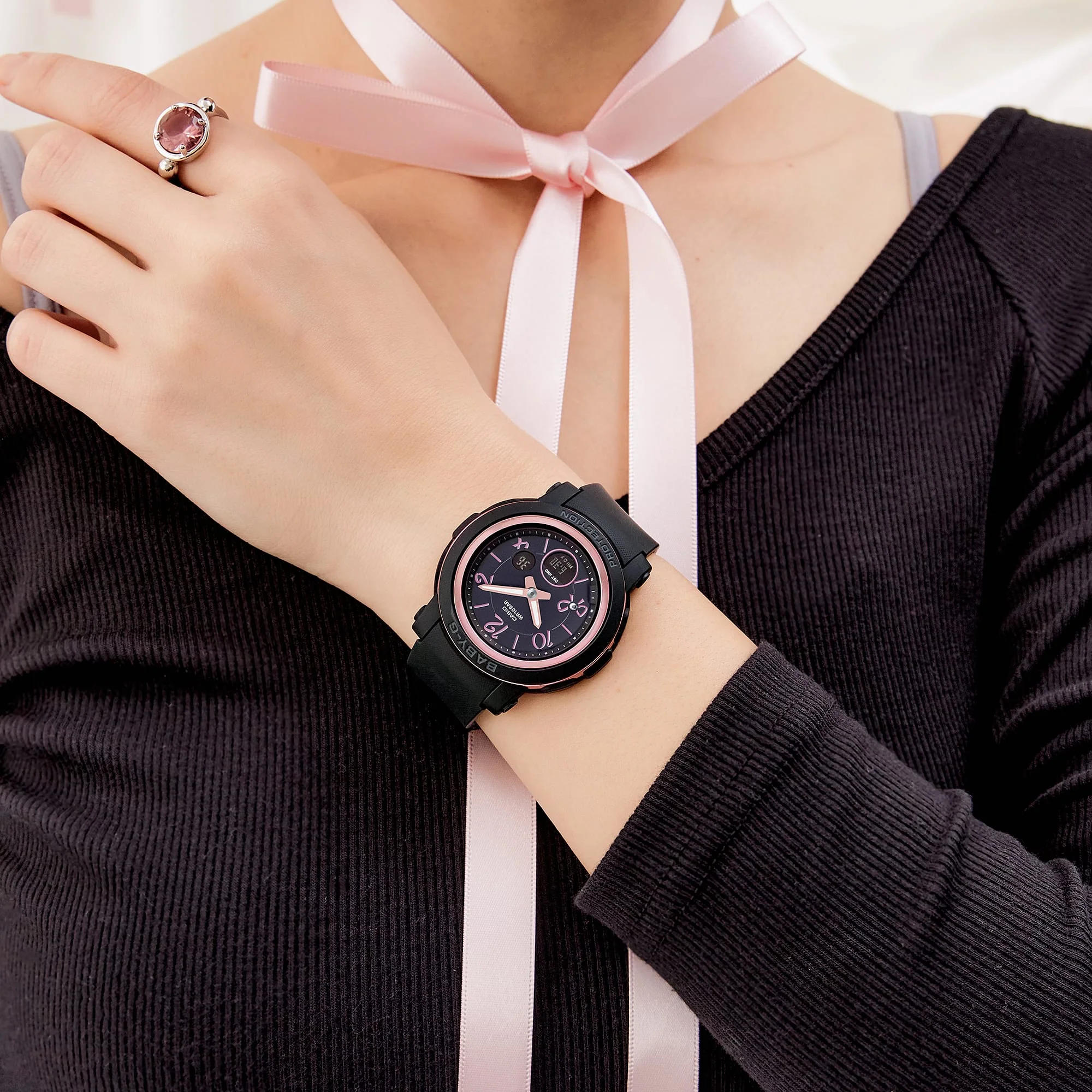 BGA-290RA-1A Reloj Baby-G de dama pulsera de caucho - Image 7