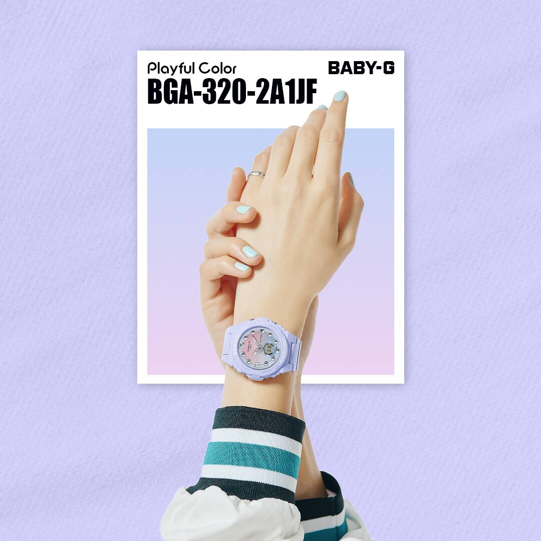 BGA-320-2A1 Baby-G reloj para señorita pulsera de caucho doble hora - Image 5