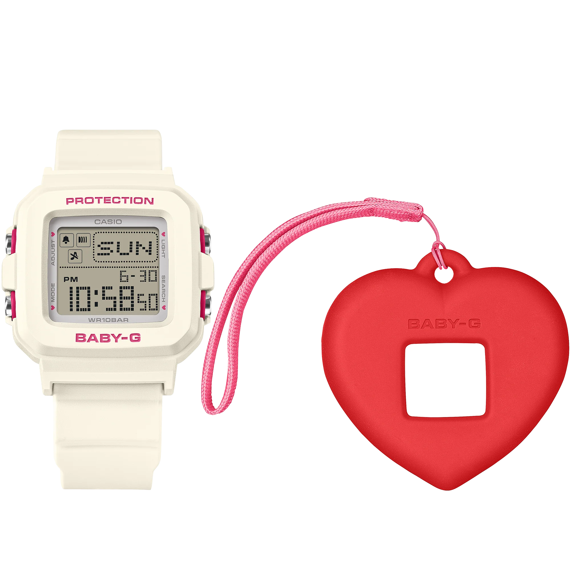 BGD-10KH-7 Reloj Baby-G de dama correa de caucho digital - Image 2